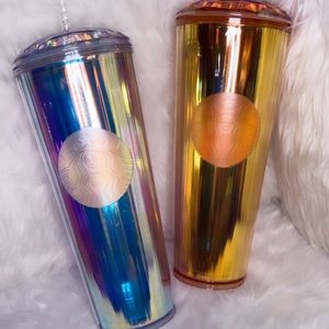 Limited addition Starbucks iridescent Crystal & pink tumbler